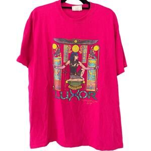 Vintage 90s Luxor Las Vegas Egyptian Pharoah and Hieroglyphics Shirt Adult XL